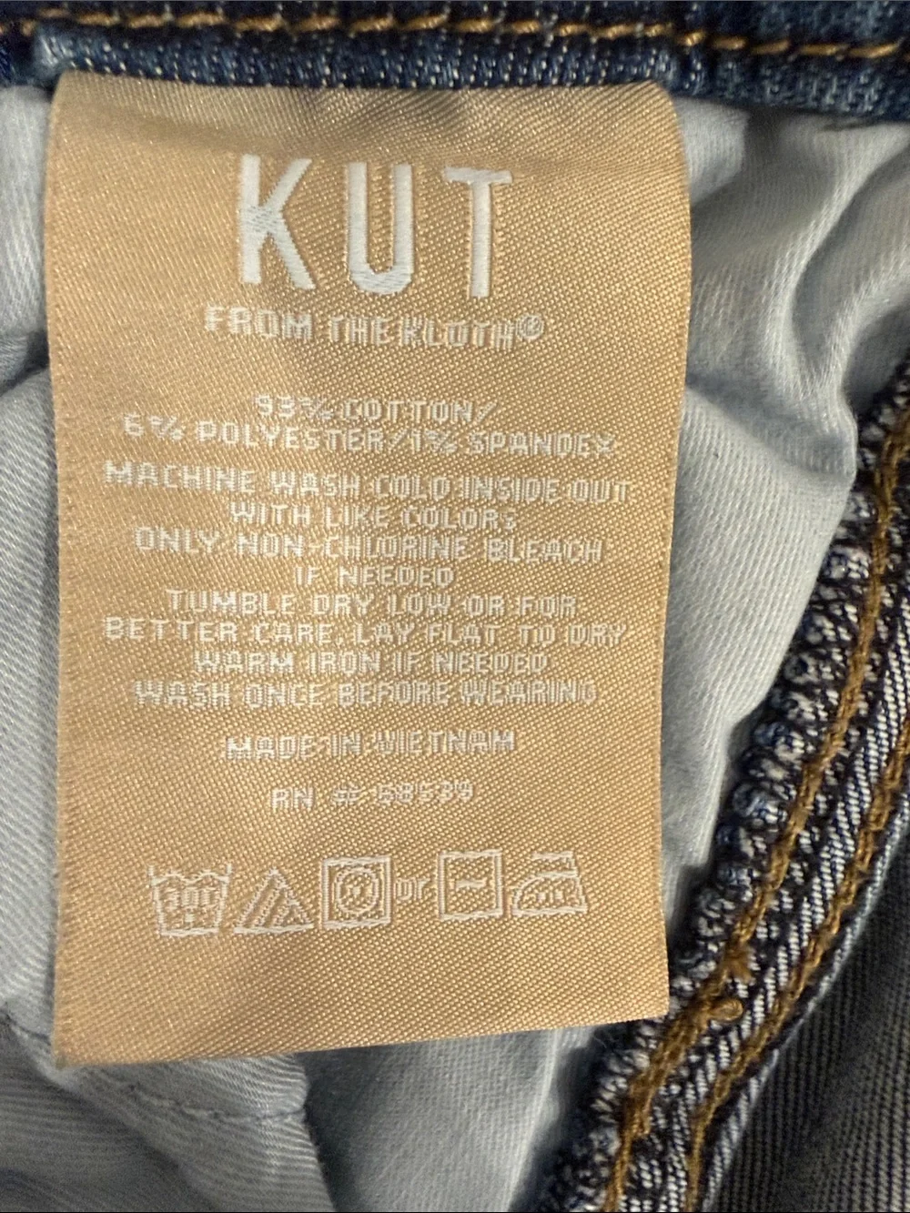 KUT from the Kloth Jodi Fab AB Wide Leg Cargo Jeans Size 12 Medium Wash Denim - Picture 6 of 8